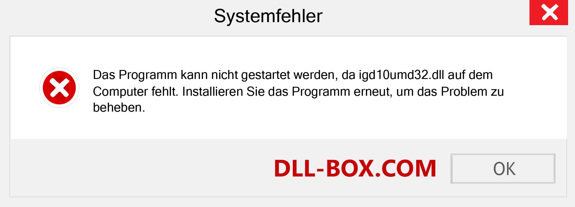 igd10umd32.dll-Datei fehlt?. Download für Windows 7, 8, 10 - Fix igd10umd32 dll Missing Error unter Windows, Fotos, Bildern